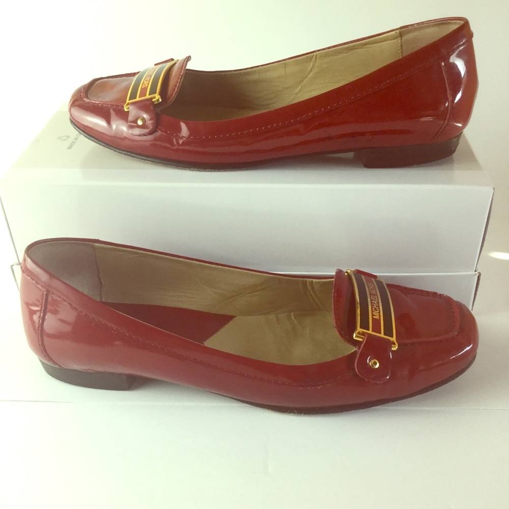Michael Kors Red Patent Flats